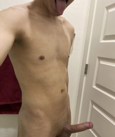Nude boy with a boner