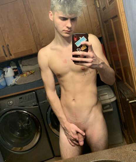 Sexy boy taking a selfie